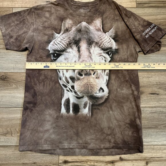 The Mountain Giraffe Head T Shirt Adult XL Brown Tie Dye Columbus Zoo Wildlife - Picture 4 of 7